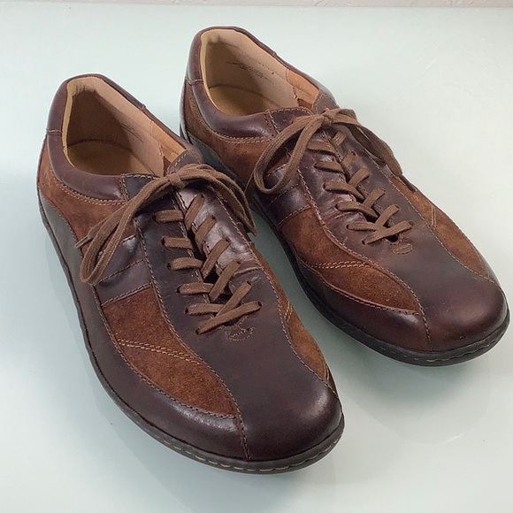 Born Breves leather suede lace up sneakers oxfords casual shoes size 11.5 M EUC - Picture 1 of 16
